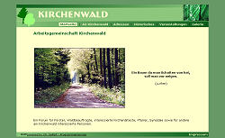 Screenshoot von www.kirchenwald.de