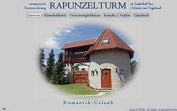 Screenshoot von www.rapunzelturm.de