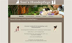 Screenshoot von www.susis-hundepflege.de