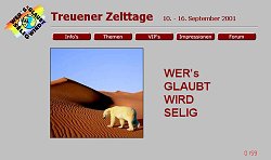 Screenshoot von www.treuener-zelttage.de